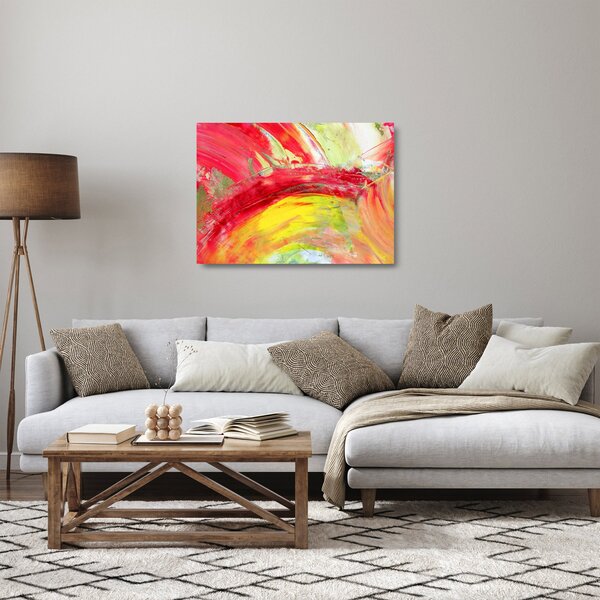 Staklena slika apstrakcije - slikanje (70x50 cm)