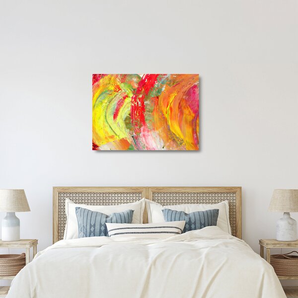 Staklena slika apstrakcije - slikanje (70x50 cm)