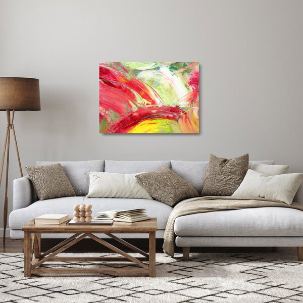 Staklena slika apstrakcije - slikanje (70x50 cm)