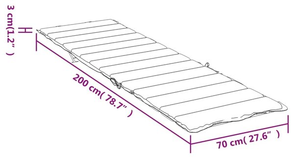 Jastuk za ležaljku krem 200 x 70 x 3 cm od tkanine Oxford - Krema 200 x 70 x 3 cm 1 Krema