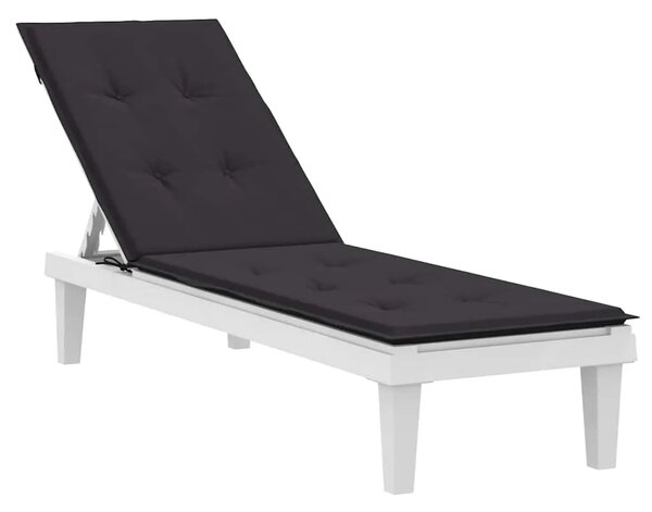 Jastuk za ležaljku crni (75 + 105) x 50 x 4 cm - Crna 1 Crna