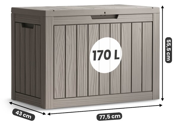 Zondo.hr Vrtna kutija 170 L (siva). Akcija -18%. 1152405