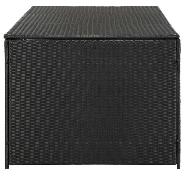 Vrtna kutija za pohranu od poliratana 180 x 90 x 70 cm crna - Crna 180 x 90 x 70 cm Crna 180 x 90 x 70 cm
