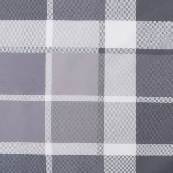 Jastuci za vrtne stolice 6 kom sivi karirani 100x50x3cm tkanine - Sivi karirani uzorak 100 x 50 x 3 cm 6 Sivi karirani uzorak
