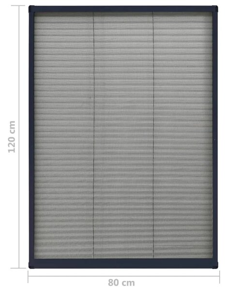 Komarica za prozor antracit 80 x 120 cm aluminij - Antracit 80 x 120 cm Antracit 80 x 120 cm
