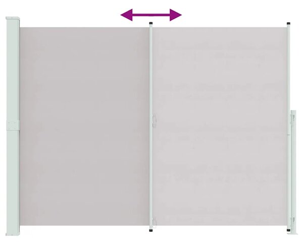 Uvlačiva bočna tenda za terasu 220 x 314 cm siva - Siva 220 x 300 cm 1 Siva