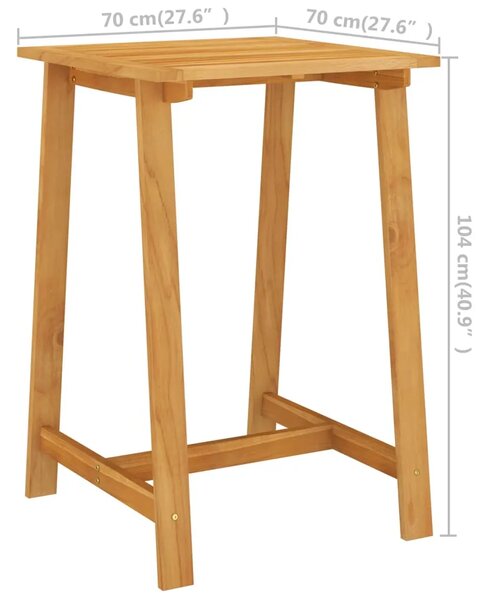 Vrtni barski stol 70 x 70 x 104 cm od masivnog bagremovog drva - Smeđa 70 x 70 x 104 cm 1 Smeđa