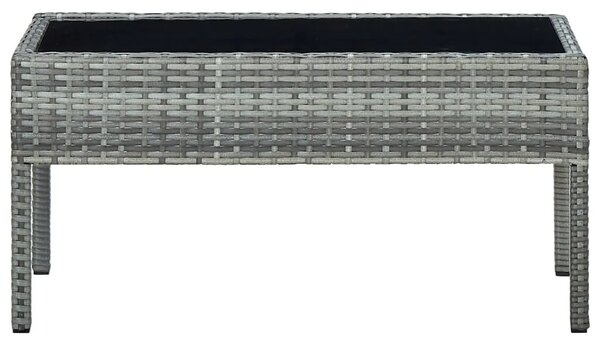 Vrtni stol sivi 75 x 40 x 37 cm od poliratana - Siva 1 Siva