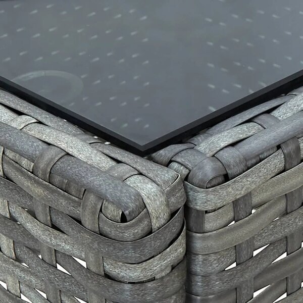 Vrtni stol sivi 75 x 40 x 37 cm od poliratana - Siva 1 Siva