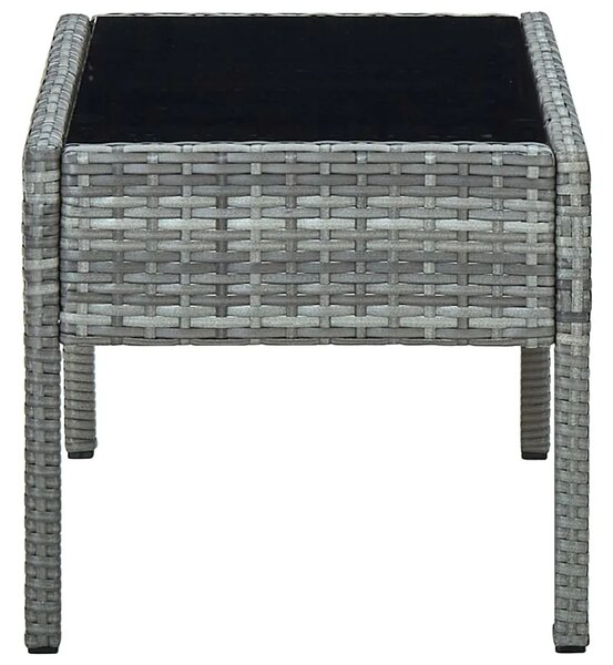 Vrtni stol sivi 75 x 40 x 37 cm od poliratana - Siva 1 Siva