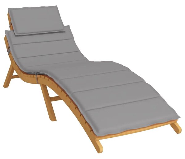 Jastuk za ležaljku sivi 186x58x4 cm od tkanine Oxford - Siva 1 Siva