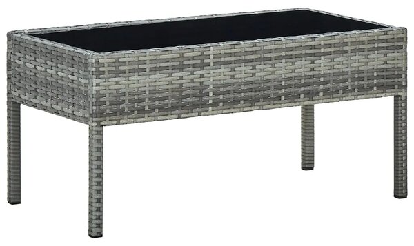Vrtni stol sivi 75 x 40 x 37 cm od poliratana - Siva 1 Siva