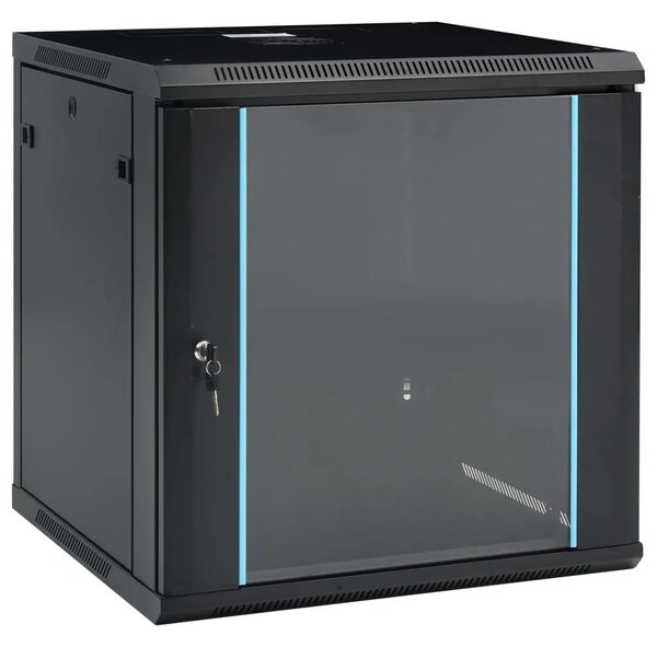 Zidni komunikacijski ormar 12U 19 IP20 600 x 600 x 640 mm - Crna 600 x 600 x 640 mm Crna 600 x 600 x 640 mm