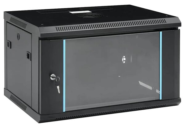 Zidni komunikacijski ormar 6U 19 IP20 600 x 450 x 350 mm - Crna 600 x 450 x 350 mm Crna 600 x 450 x 350 mm