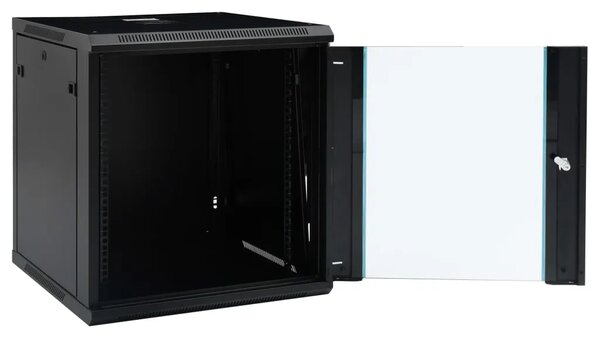 Zidni komunikacijski ormar 12U 19 IP20 600 x 600 x 640 mm - Crna 600 x 600 x 640 mm Crna 600 x 600 x 640 mm