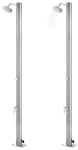 Vrtni tuš od nehrđajućeg čelika 215 cm