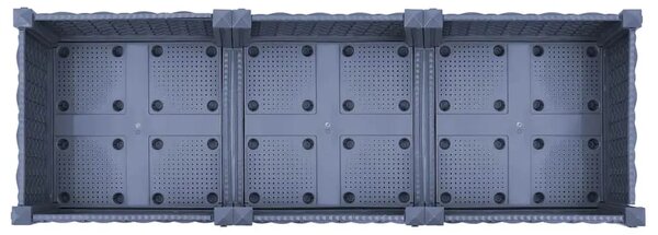 Povišena gredica 120x40x23 cm od polipropilena - Plavo-siva 120 x 40 x 23 cm 1 Plavo-siva