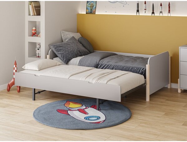 Krem dječji krevet od masivnog bora s dodatnim ležajem 90x190 cm Enola – Marckeric