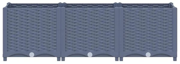 Povišena gredica 120x40x38 cm od polipropilena - Plavo-siva 120 x 40 x 38 cm 1 Plavo-siva
