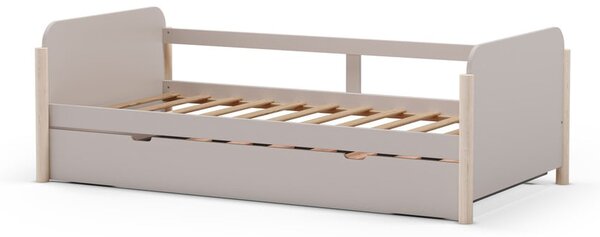 Krem dječji krevet od masivnog bora s dodatnim ležajem 90x190 cm Enola – Marckeric