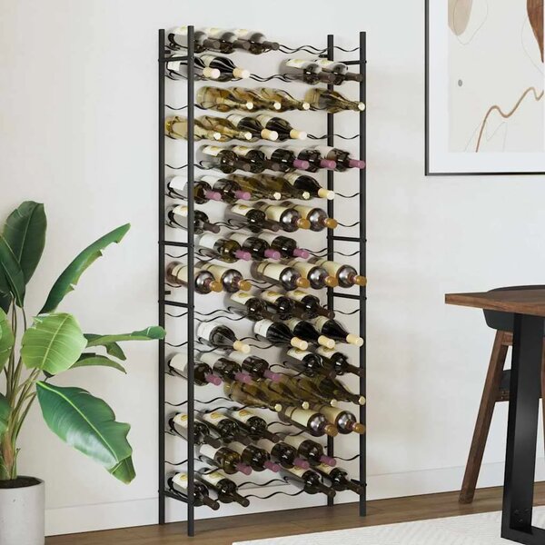 Stalak za vino za 96 boca crni željezni - Crna 1 1 96