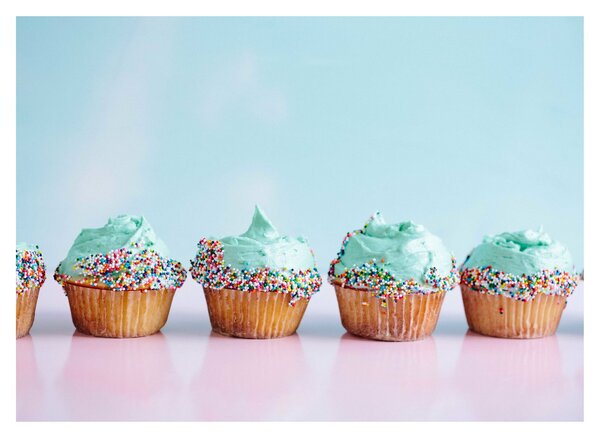 Staklena slika cupcaka (70x50 cm)