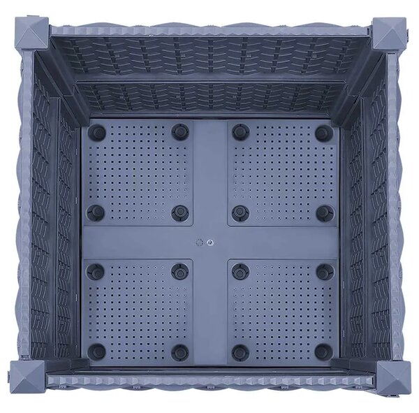 Povišena gredica 40x40x38 cm od polipropilena - Plavo-siva 40 x 40 x 38 cm 1 Plavo-siva