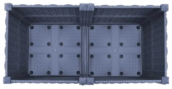 Povišena gredica 80x40x38 cm od polipropilena - Plavo-siva 80 x 40 x 38 cm 1 Plavo-siva