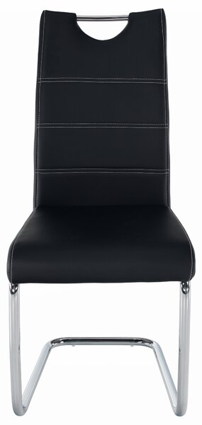 Blagovaonska stolica Abalia New (crna + krom)