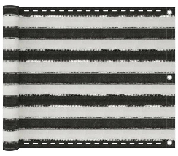 Balkonski zastor HDPE 75 x 500 cm antracit i bijeli - Antracit i bijela 75 x 500 cm 1 Antracit i bijela