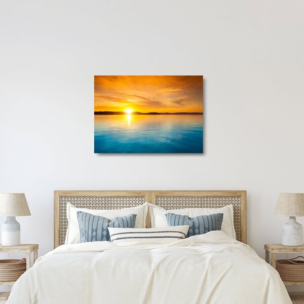 Staklena slika izlaska sunca (70x50 cm)