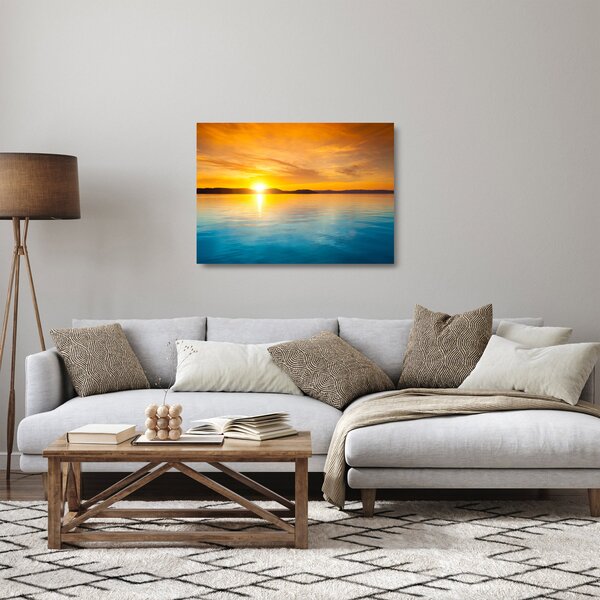 Staklena slika izlaska sunca (70x50 cm)