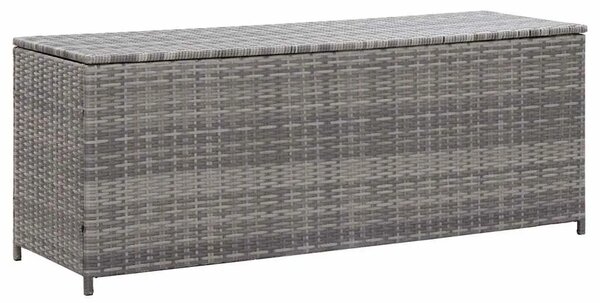 Vrtna kutija za pohranu siva 150 x 50 x 60 cm od poliratana - Siva Siva