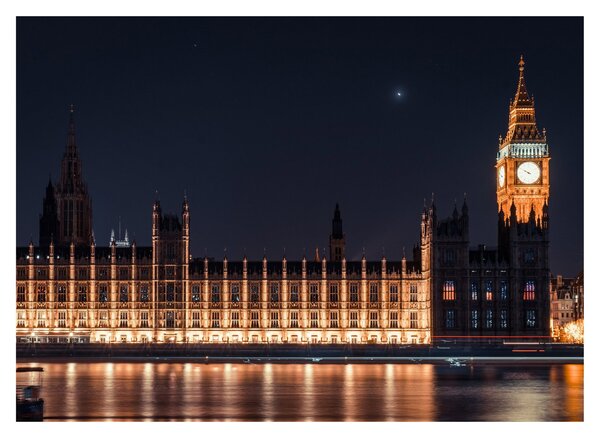 Staklena slika Big Bena u Londonu (70x50 cm)