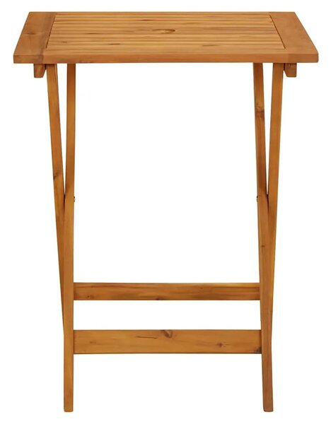 Sklopivi vrtni stol 60 x 60 x 75 cm od masivnog bagremovog drva - 1 60 cm Četvrtasto 60 cm