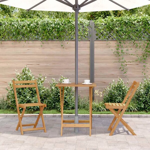 Sklopivi vrtni stol 60 x 60 x 75 cm od masivnog bagremovog drva - 1 60 cm Četvrtasto 60 cm