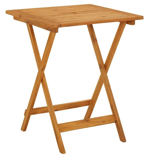 Sklopivi vrtni stol 60 x 60 x 75 cm od masivnog bagremovog drva - 1 60 cm Četvrtasto 60 cm