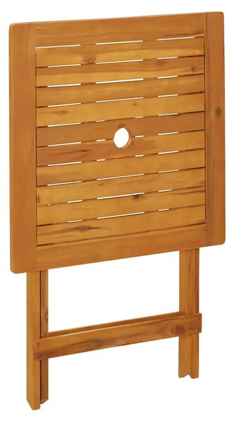 Sklopivi vrtni stol 60 x 60 x 75 cm od masivnog bagremovog drva - 1 60 cm Četvrtasto 60 cm