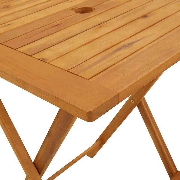 Sklopivi vrtni stol 60 x 60 x 75 cm od masivnog bagremovog drva - 1 60 cm Četvrtasto 60 cm