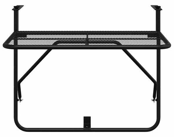 Balkonski stol crni 60 x 40 cm čelični - Crna 1 mesh design Crna