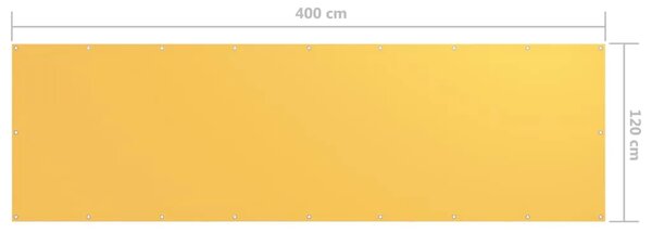 Balkonski zastor žuti 120 x 400 cm od tkanine Oxford - Žuta 120 x 400 cm 1 Žuta