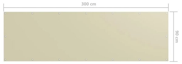 Balkonski zastor krem 90 x 300 cm od tkanine Oxford - Krema 90 x 300 cm 1 Krema