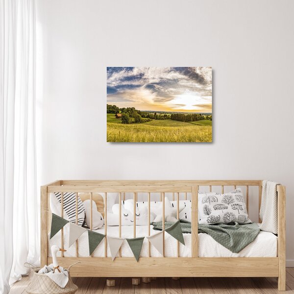 Staklena slika pejzaža (70x50 cm)
