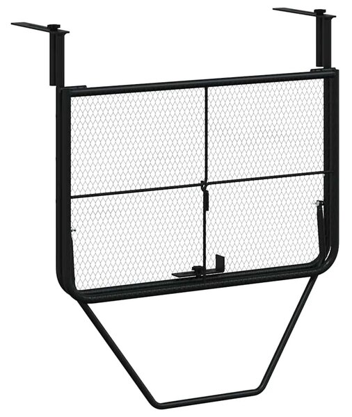 Balkonski stol crni 60 x 40 cm čelični - Crna 1 mesh design Crna