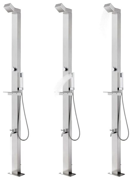 Vrtni tuš od nehrđajućeg čelika 220 cm