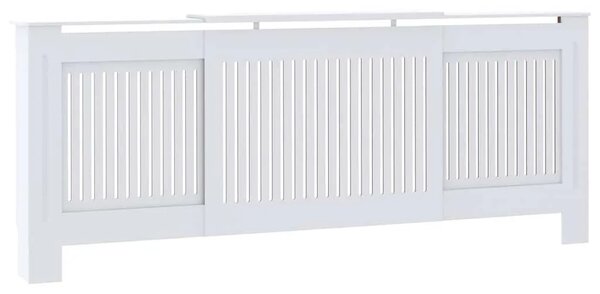Maska za radijator - Pokrov za radijator konstruirano drvo bijeli 205 cm - Bijela 205 x 20.5 x 81.5 cm 1 Bijela