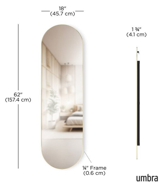 Zidno/stojeće ogledalo 46x157 cm Hubba – Umbra