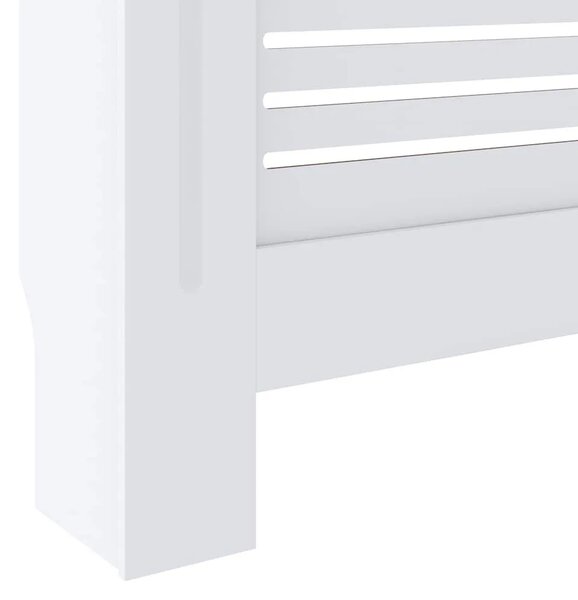 Maska za radijator - Pokrov za radijator MDF bijeli 205 cm - Bijela 205 x 20.5 x 81.5 cm 1 Bijela