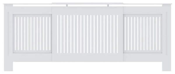 Maska za radijator - Pokrov za radijator konstruirano drvo bijeli 205 cm - Bijela 205 x 20.5 x 81.5 cm 1 Bijela