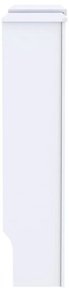 Maska za radijator - Pokrov za radijator konstruirano drvo bijeli 205 cm - Bijela 205 x 20.5 x 81.5 cm 1 Bijela